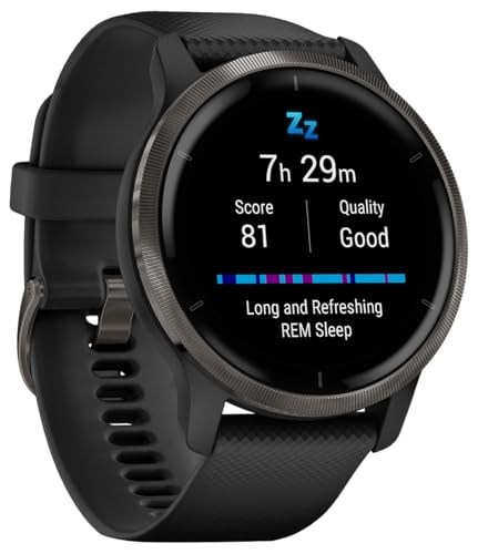 garmin venu 2 gps-fitness-smartwatch, 1,3 zoll amoled-display, über 25 sportarten, garmin music, garmin pay