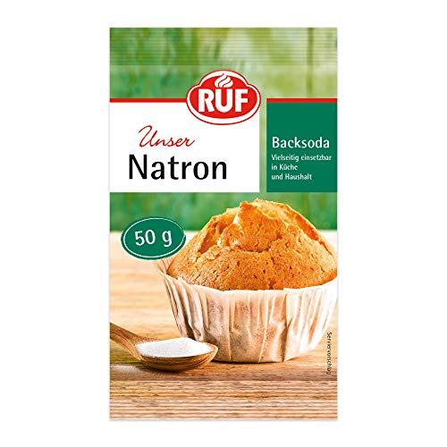RUF Natron Back-Soda, Backtriebmittel für Haushalt und Kosmetik, 50g