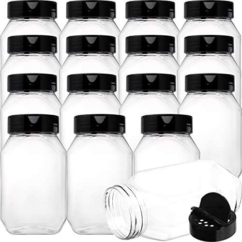 gewürzbehälter 16 pack dicunoy, 500ml kunststoff glas mit deckel, leer und wiederverwendbar