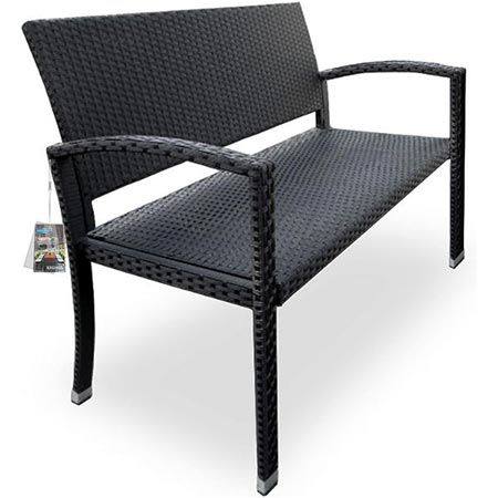 casaria gartenbank polyrattan 122x58cm für 76,45 statt 90
