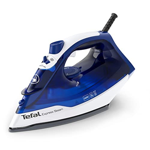 tefal fv2838 dampfbügeleisen 2400 watt 180 g/min keramiksohle 270 ml blau