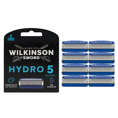 wilkinson sword hydro 5 rasierer männer, 8 klingen, feuchtigkeitsgel, trimmer