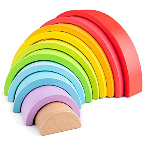 hölzerner regenbogenstapler 10825 classic toys von prime