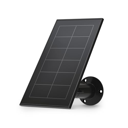 arlo solarpanel zubehör wetterfest für pro 3, 4, 5, floodlight, ultra 2, go 2, schwarz