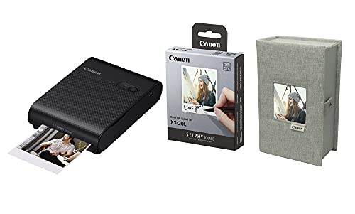 canon selphy square qx10 fotodrucker mobil 6,8 x 6,8 cm schwarz mit akku und wlan