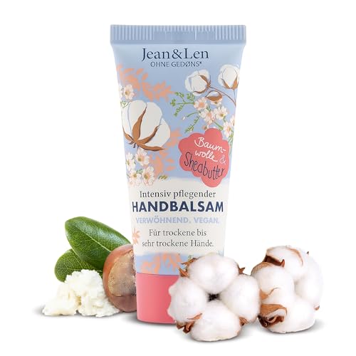 Produktbild: handbalsam baumwolle sheabutter von jean & len, 20 ml, vegan, ohne parabene, mini handcreme