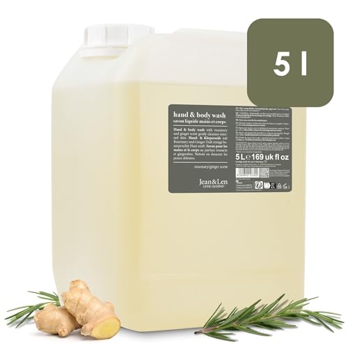 seife jean & len hand- und bodywash rosmarin ingwer 5l prime spar-abo