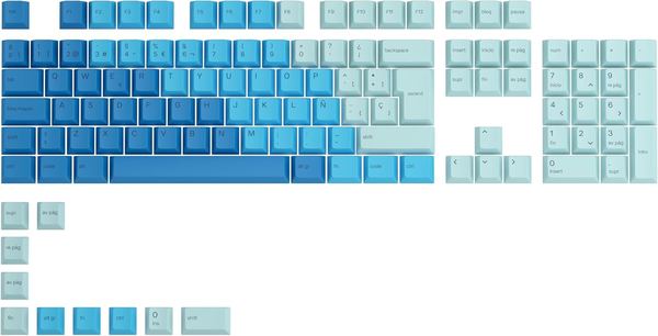 GLORIOUS GPBT Cherry-Profil Tastenkappen 115x ISO Ozeanblau PBT