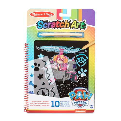 paw patrol scratch art block von melissa & doug - kratzbilder skye