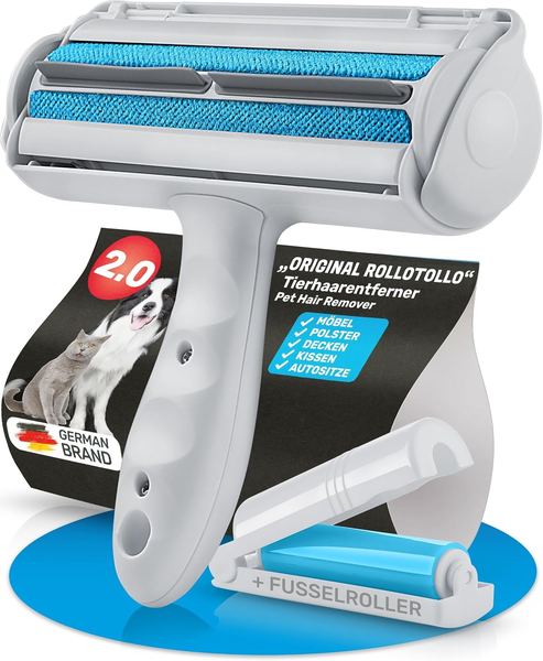 Tierhaarentferner wiederverwendbar BluePet mit Mini Fusselrolle