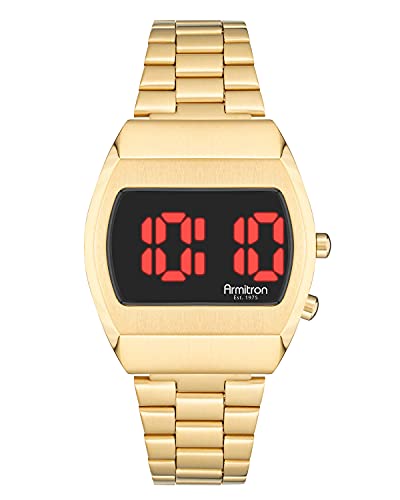 Produktbild: armitron griffy dresswatch edelstahl 40/8475brgp mit led-display 50m wasserdicht unisex