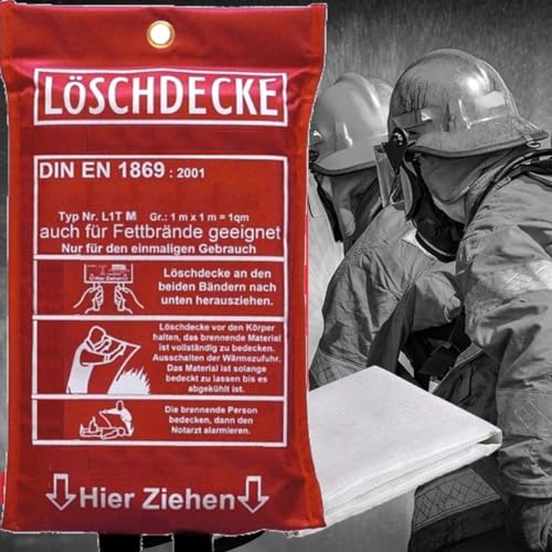 löschdecke 1 x 1 m brandengel für küchen und fettbrände nach din en 1869:2001 1 stück