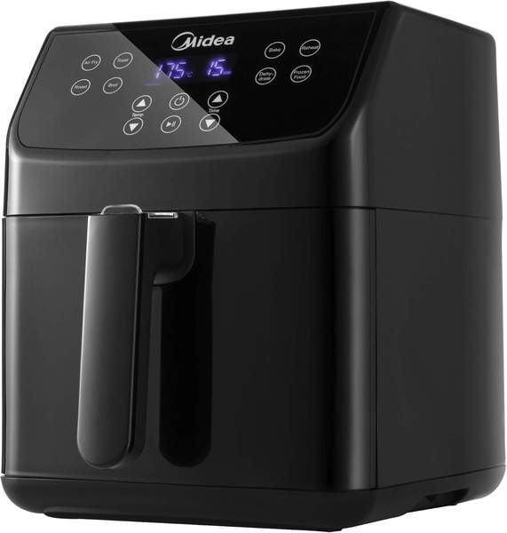 Midea MF-CN55A2 Heißluftfritteuse 5,5 L, 1700W, Digitales Display, 8 Programme, Temperatur von 30 bis 200, Schwarz