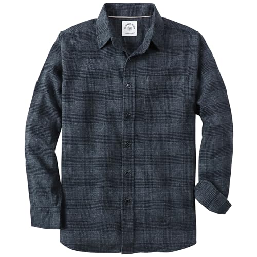 dubinik flanellhemd herren kariert baumwolle langarm button down outdoor freizeit