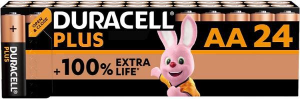 duracell plus aa batterien 24er pack für 13,49 euro statt 17 euro