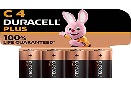 Duracell Plus C Batterien LR14, 4 Stück für Alltagsgeräte