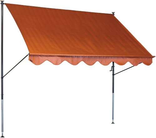 angerer klemmmarkise standard - sonnenschutz für balkon ohne bohren, terra 300 cm