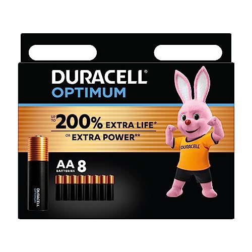 duracell optimum aa batterien 8 stück, bis zu 200% lebensdauer oder extra power