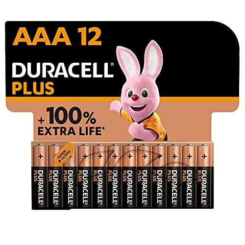 duracell plus aaa batterien 12er pack 1,5v alkaline 10 jahre haltbarkeit 0% plastik