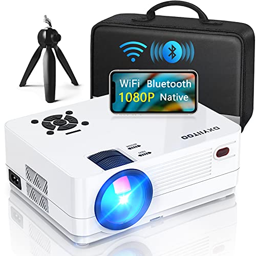 wifi beamer full hd bluetooth projektor mit dvd player, 250 zoll 1080p, kompatibel mit ios/android/ps4 (s3)
