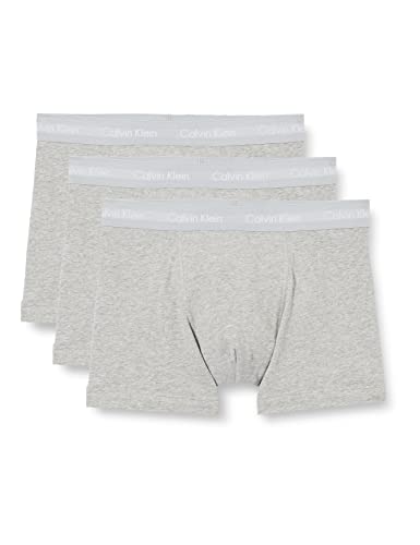 Calvin Klein Herren Boxershorts Trunks 3er Pack Unterwäsche Grau S