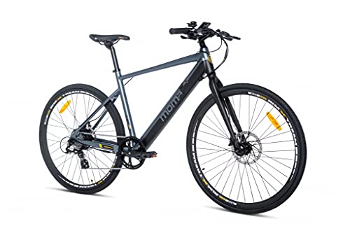 moma bikes E-Road 28 PRO E-Bike, 36V 10Ah Lithium-Ionen-Akku, Shimano Schaltung, 28 Zoll Reifen