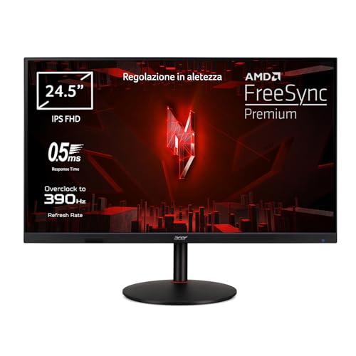 acer nitro xv252qf gaming monitor 24,5 zoll 240hz free sync schwarz