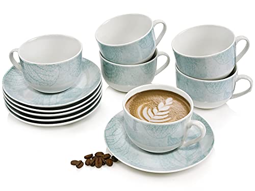 sänger kaffee tasse set 12-teilig für 4 personen steingut, erweiterbar, 160ml