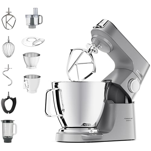 kenwood titanium chef baker küchenmaschine 1200 w silber mit geschwindigkeitsregler