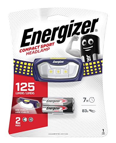 Energizer Sport Kopflampe 125 Lumen, 83g, bis zu 7h Leuchtzeit, 2 Einstellungen