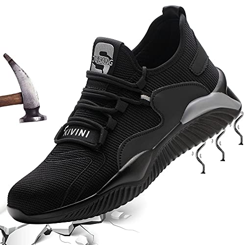 Mitudidi Sicherheitsschuhe Stahlkappenschuhe atmungsaktiv rutschfest Herren Damen 36-46 EU
