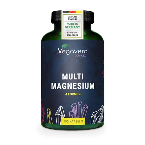 Produktbild: Magnesium Komplex 375mg | 4 Formen + B2 & B6 | 180 Kapseln