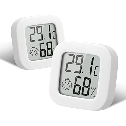 flintronic mini lcd thermometer hygrometer 2 stück für innenräume