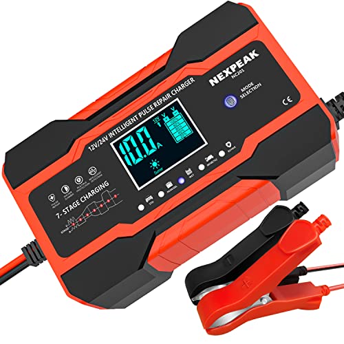 10 a autobatterie ladegerät 12 v 24 v vollautomatisch mit temperaturkompensation rot