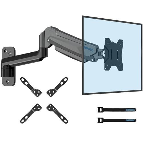 monitor wandhalterung bontec 13-42 zoll mit gasfeder neigbar drehbar höhenverstellbar bis 9 kg