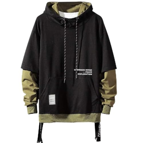 Moshtashio kapuzenpullover herren, patchwork hoodie langarm sweatshirt mit kapuze