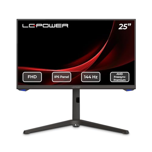 gaming monitor lc-power lc-m25-fhd-144 24,5" full hd 1920x1080 144 hz ips 1 ms freesync