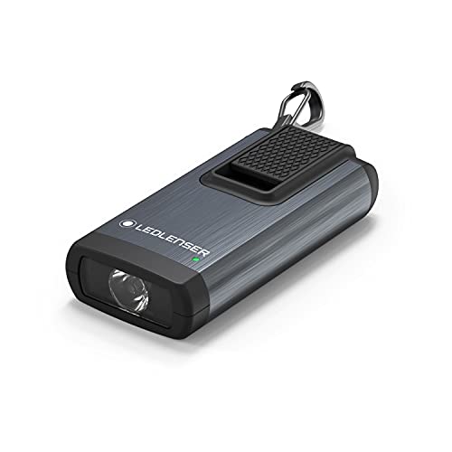 ledlenser k6r schlüsselbundlampe 400 lumen wiederaufladbar usb-a rotlicht grau