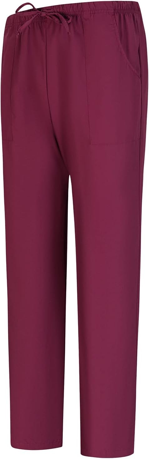 Arbeitshosen Unisex ELASTISCHE Taille BZ-6802 X-Small Granat für Klinik Tierarzt