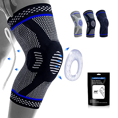 lexniush kniestütze compression für meniskus, osteoarthritis, knie schmerzen, jogging, sport