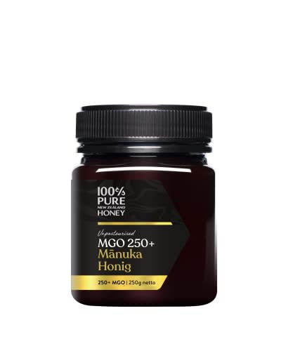 manuka honig mgo 250+, rohhonig aus neuseeland, natürlicher immunschutz, 250g