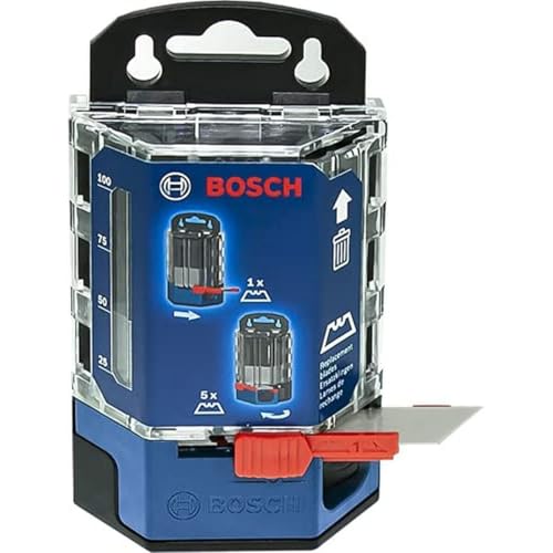 bosch professional 50 ersatzklingen dispenser, kompatibel mit trapezklingen messer