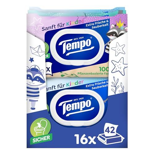 Tempo feuchtes Toilettenpapier Kinder Designedition, 3 x Megapack, 2016 Tücher