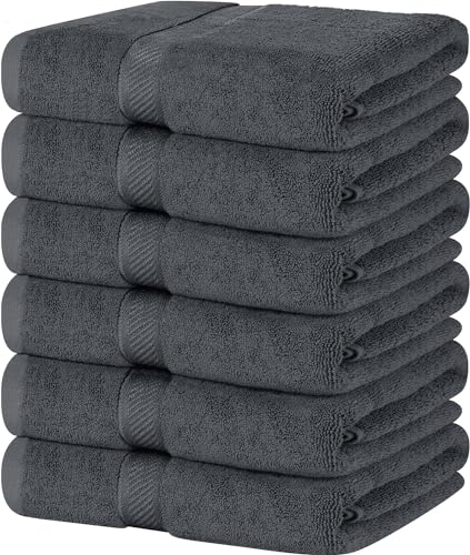 badetücher simpli-magic 79405 grau 63,5 x 127 cm 6 stück baumwolle