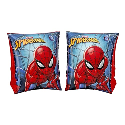 bestway schwimmflügel spiderman für kleinkinder 3-6 jahre, 18-30 kg, doppelkammersystem