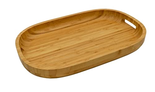 DiConcetto Küchentablett Servierbrett aus hochwertigem Bambus, 40x30 cm