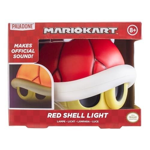 Mario Rote Schale Licht mit Sound - Offizielles Nintendo-Merchandise, Spielzimmerlicht
