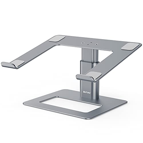 boYata laptopständer, höhenverstellbarer laptop riser aus aluminium, 10-17'' kompatibel