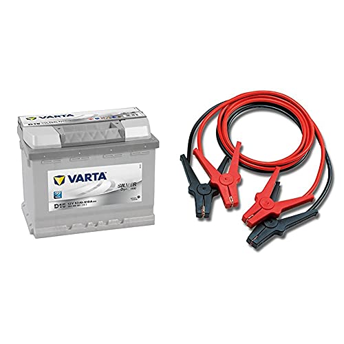varta silver dynamic 563 400 061 autobatterie 63 ah 610 a & aeg automotive starthilfekabel 12/24 v 2 x 3m