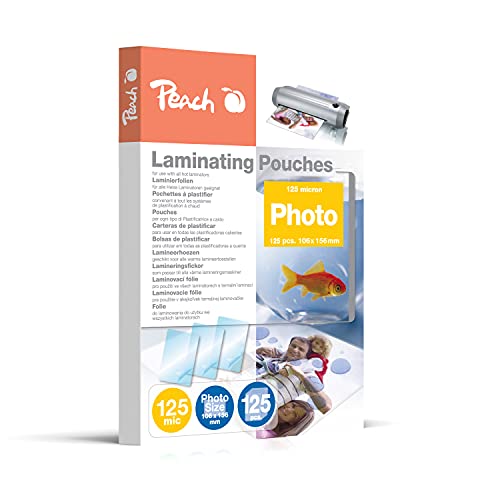 laminierfolien peach s-pp525-19p 106 x 156 mm 125 mic glossy 125 stück kompatibel